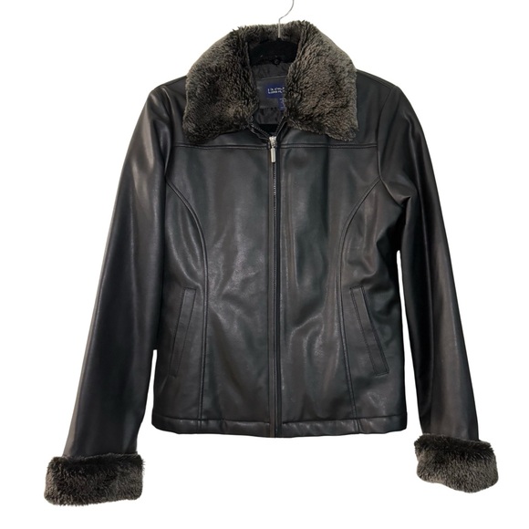 Limited Too Jackets & Blazers - Vintage Limited Too Faux Leather Removal Faux Fur Jacket